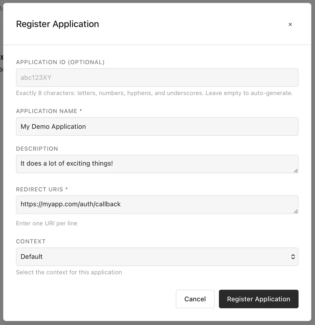 Register Application